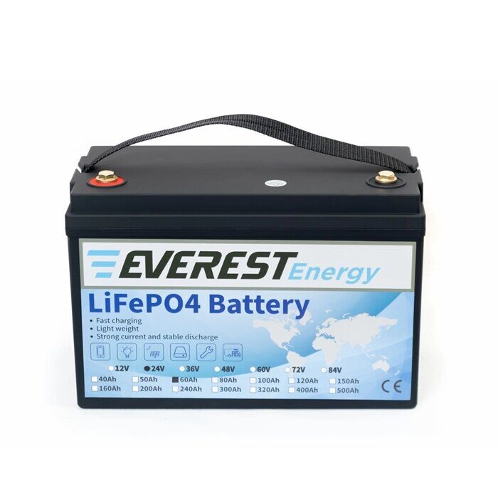 Everest Energy LiFePO4 24V 60Ah LCD Bluetooth аккумулятор