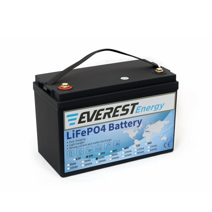 Everest Energy LiFePO4 24V 60Ah LCD Bluetooth аккумулятор фото 3