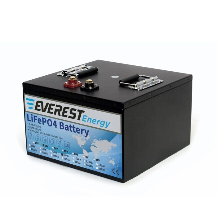 Everest Energy LiFePO4 24V 80Ah LCD Bluetooth аккумулятор фото 3